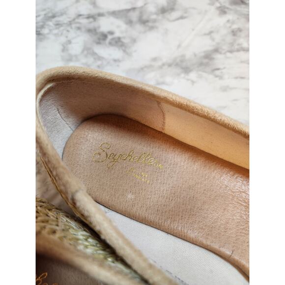 Seychelles Women's Beige Slip On Textured Pointed‎ Toe Ballet Flats Shoes Size 8 - Picture 6 of 7